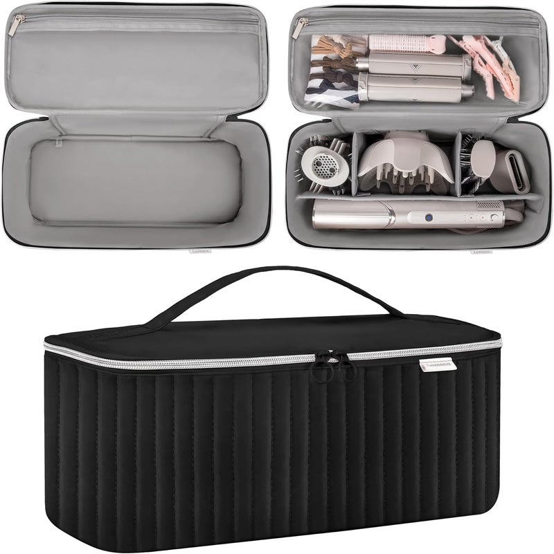 Lexeeco Travel Carrying Case for Hair Dryer Shark Flexstyle Dyson Airwrap Brush Hair Accessories Tools Storage Bag for Revlon Hairdryer Styler Organizer (Black) - Image 4